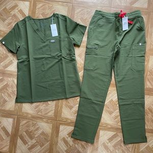 Figs Scrubs Set Dark Olive